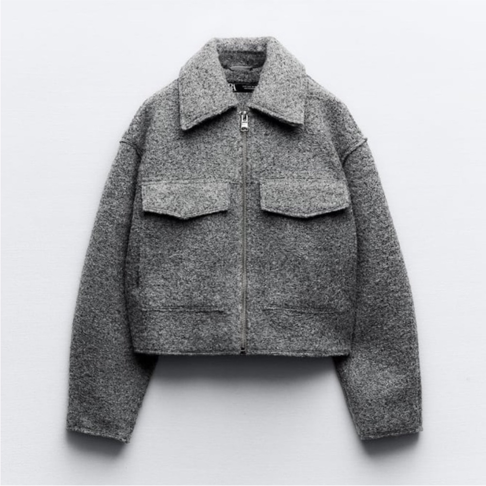 Cropped Gray Zara Jacket